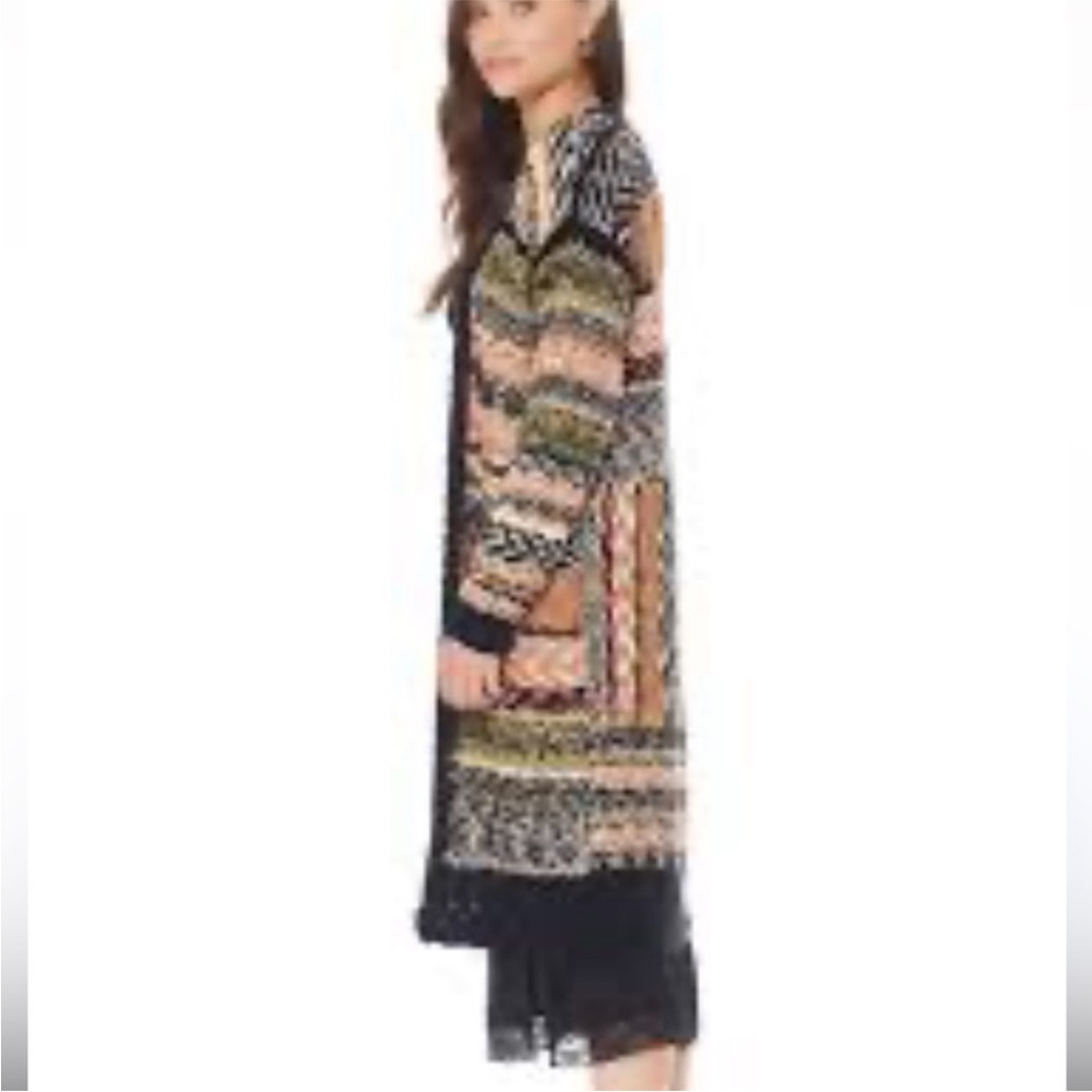 Saltwater LUXE Black Multicolor Long Sleeve Dress